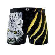 Boxershorts aus recyceltem Polyester mit Aufdruck wilde Tiere Panther Kind Freegun