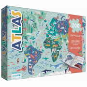 Puzzle - ein Buch - ein Poster Auzou Atlas