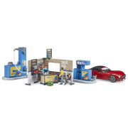 Figurine - Tankstelle und Autowaschanlage Bruder