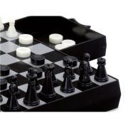 Schach- und Damespiel mit magnetischem Backgammon Cayro