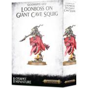 Figurine aus 21 Teilen Games Workshop Warhammer AoS - Gloomspite Gitz Loonboss sur Giant Cave Squig
