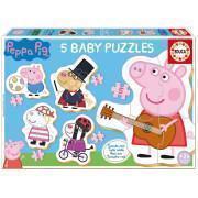 5-in-1-Puzzle Peppa Pig