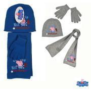 Set aus Mütze und Schal mit Handschuhen aus Wolle, Baby Peppa Pig