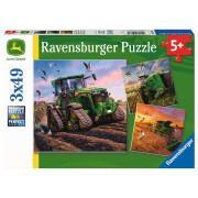 Puzzle mit 3x49 Teilen die Jahreszeiten Ravensburger John Deere
