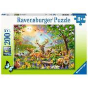 200-teiliges Puzzle xxl Familie von Hirschen und anderen Tieren Ravensburger